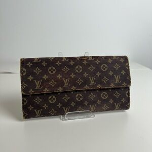 Louis Vuitton Sarah mini Lin long wallet